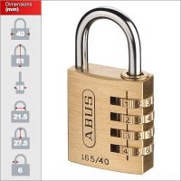 Abus 165 λουκετο συνδιασμου 40mm