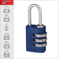 ABUS 145/20 ΛΟΥΚΕΤΟ ΣΥΝΔΙΑΣΜΟΥ ΑΠΟ ΑΛΟΥΜΙΝΙΟ 20mm