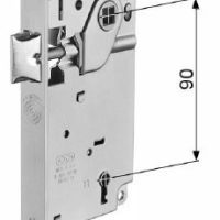 AGB Centro Κλειδαριά μεσόπορτας (50x90) Nickel χρώμα