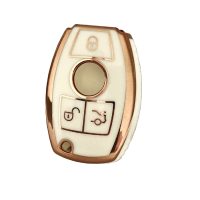 ΘΗΚΗ TPU ΓΙΑ MERCEDES  ΣΕ ΛΕΥΚΟ-ΧΡΥΣΟ ΦΙΝΙΡΙΣΜΑ ΜΕ 3ΚΟΥΜΠΙΑ