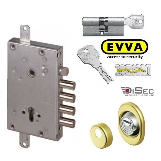 ΣΕΤ ΚΛΕΙΔΑΡΙΑΣ ΘΩΡΑΚΙΣΜΕΝΗΣ ΠΟΡΤΑΣ ΝΕΟΥ ΤΥΠΟΥ ΜΕ ΚΥΛΙΝΔΡΟ ΑΣΦΑΛΕΙΑΣ EVVA 4KS ΚΑΙ DEFENDER