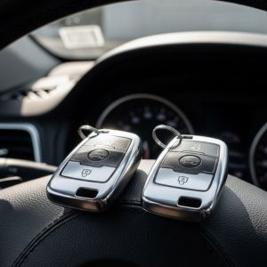 Δύο κλειδιά αυτοκινήτου με remote μετά από αντιγραφή και προγραμματισμό immobilizer.