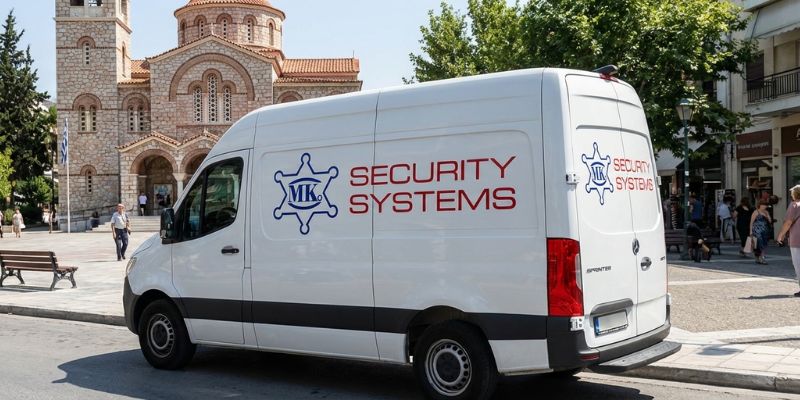 Κινητό συνεργείο κλειδαρά της MK Security Systems για άμεσες υπηρεσίες ασφαλείας στα Βριλήσσια Αττικής.